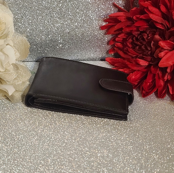 NWT Passage Brown Genuine Leather RFID Bi-Fold Men's Wallet With Snap - Picture 5 of 10